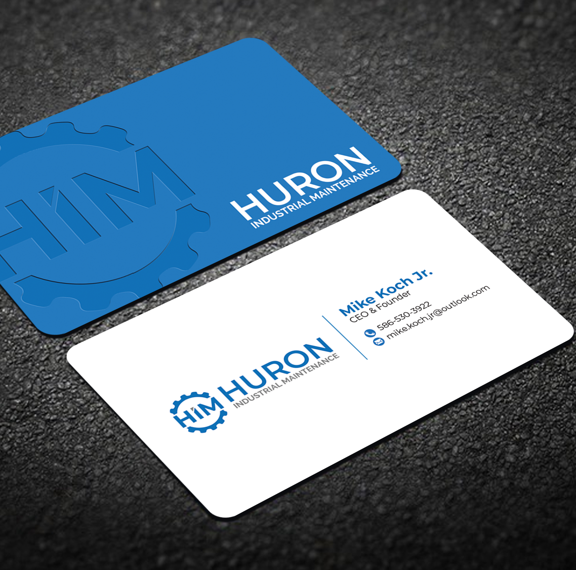 Business Card Design by Graphixpointt for Huron Industrial Maintenance  | Design #29175759