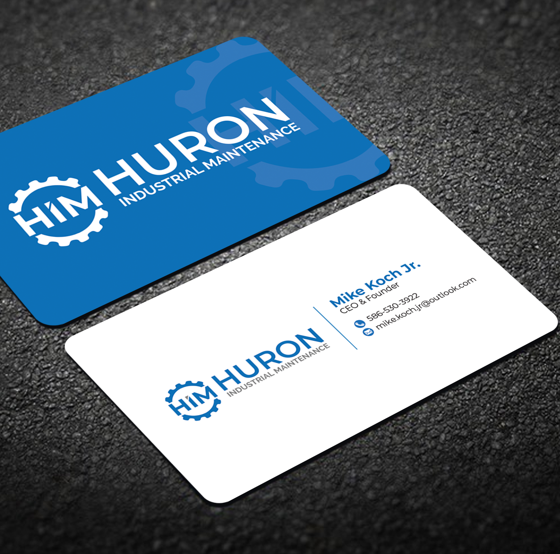 Business Card Design by Graphixpointt for Huron Industrial Maintenance  | Design #29176202