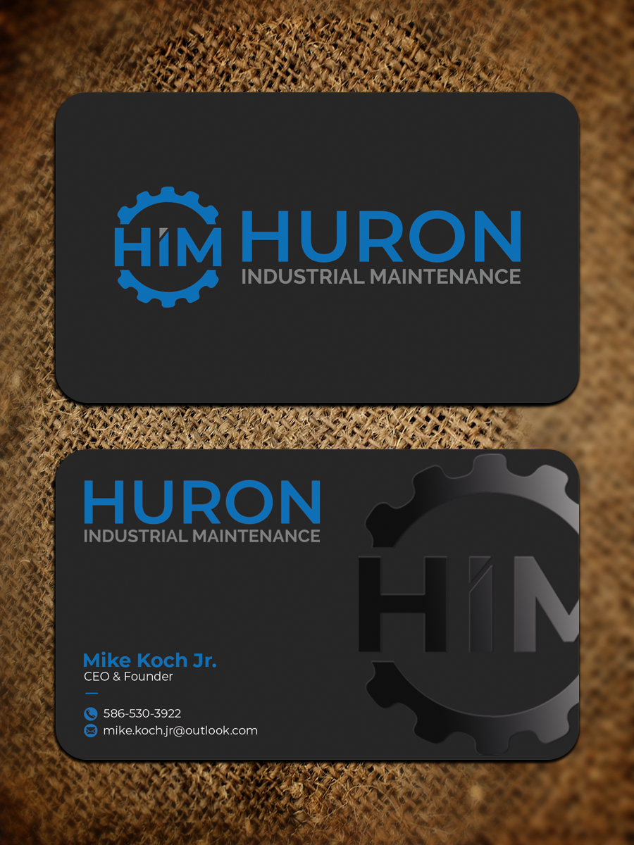 Business Card Design by Graphixpointt for Huron Industrial Maintenance  | Design #29176312