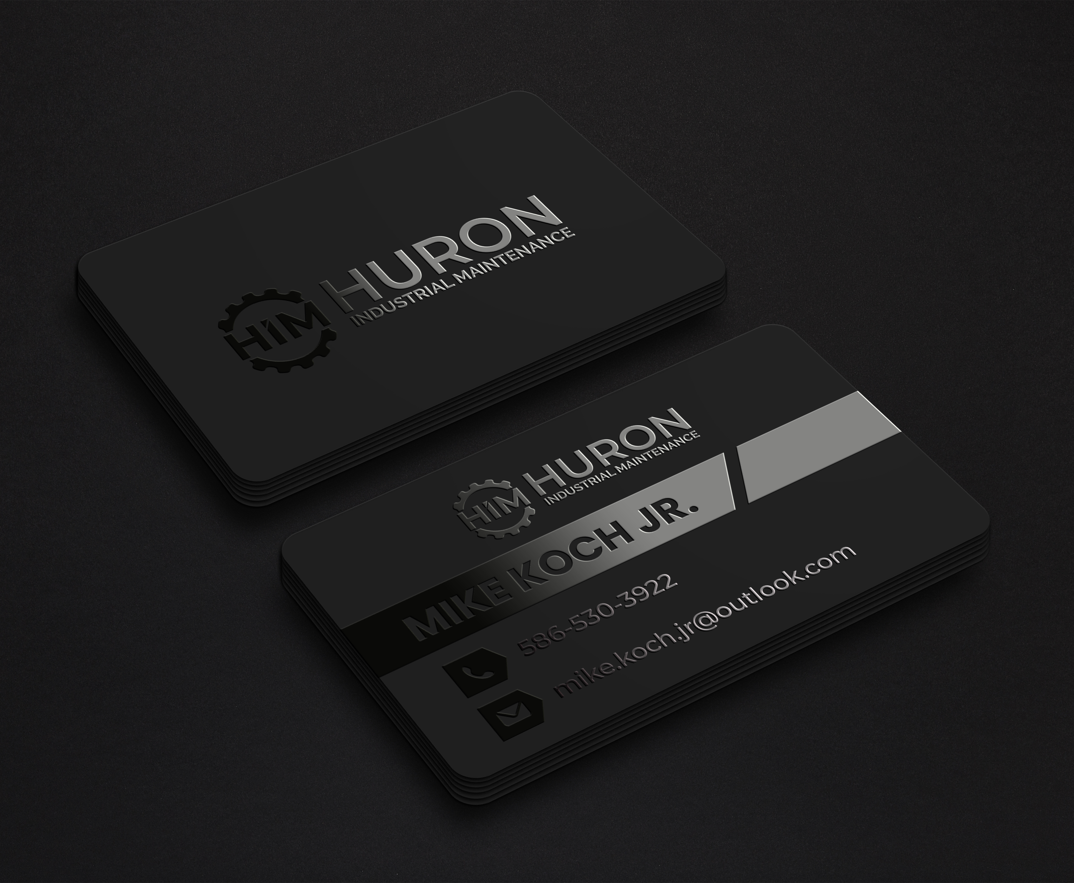Business Card Design by madhushan_one for Huron Industrial Maintenance  | Design #29180293