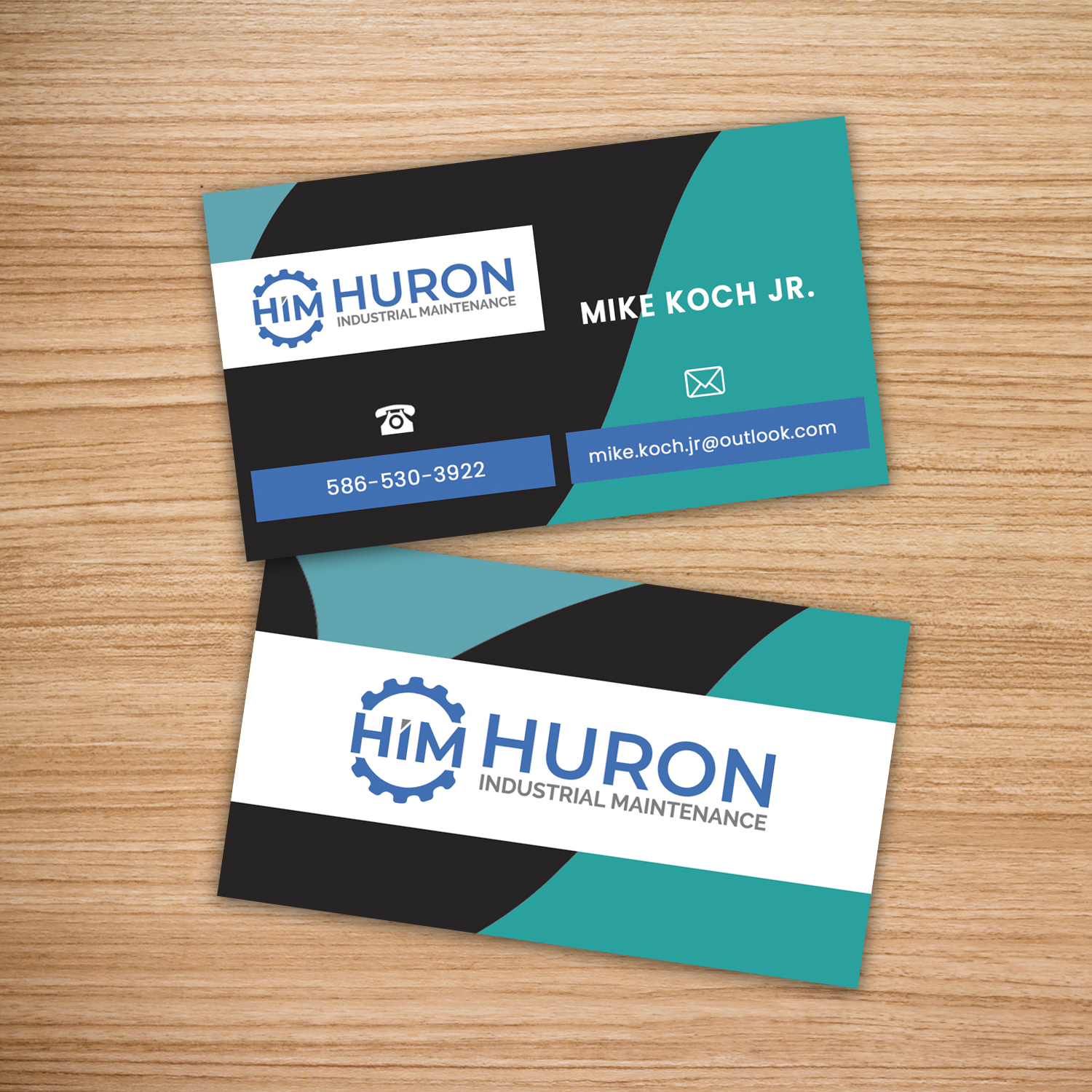 Business Card Design by Wally_F for Huron Industrial Maintenance  | Design #29179159