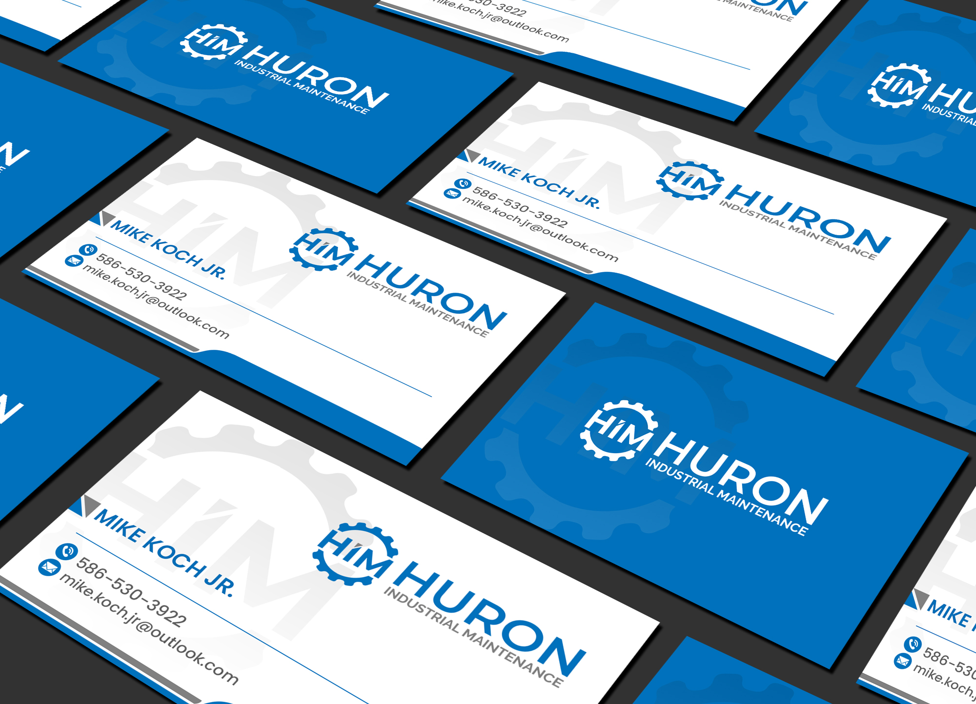 Business Card Design by Creations Box 2015 for Huron Industrial Maintenance  | Design #29178269