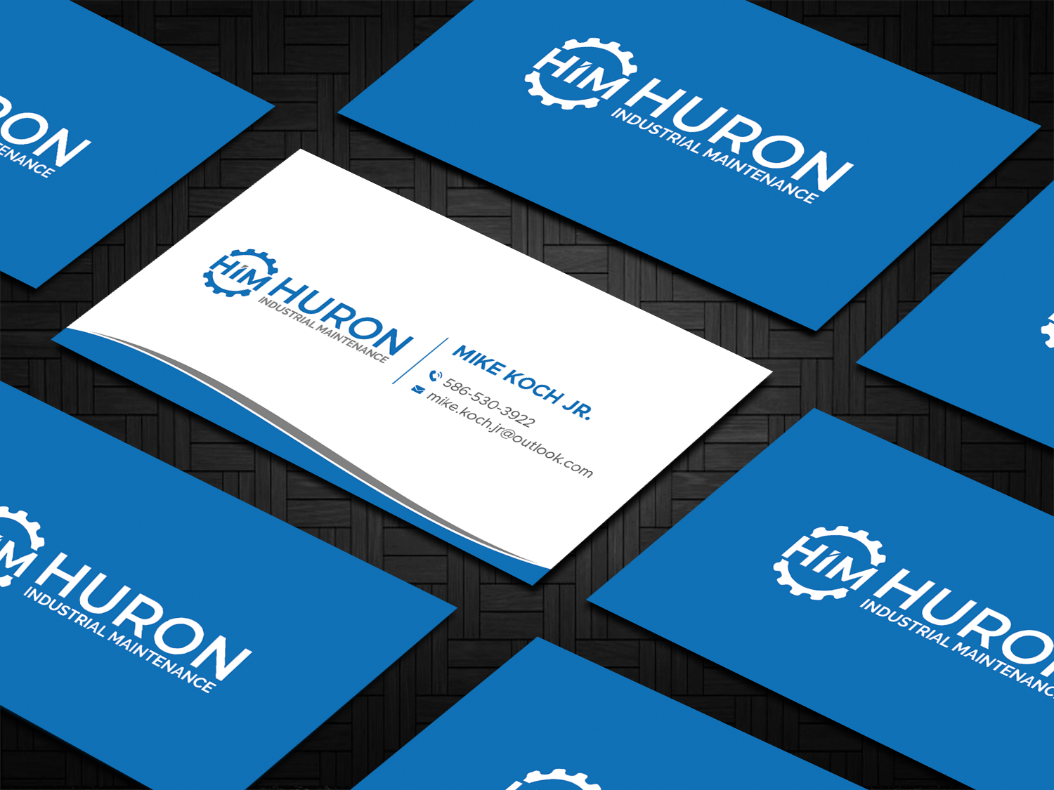 Business Card Design by DesignShout for Huron Industrial Maintenance  | Design #29177496