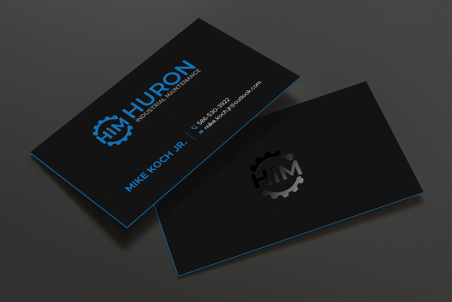 Business Card Design by DesignShout for Huron Industrial Maintenance  | Design #29177667