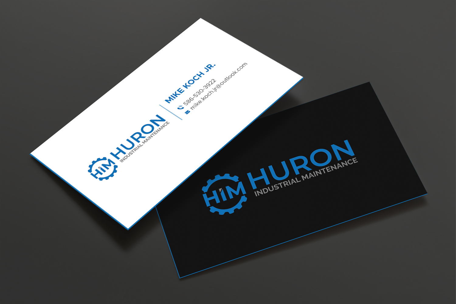 Business Card Design by DesignShout for Huron Industrial Maintenance  | Design #29177736