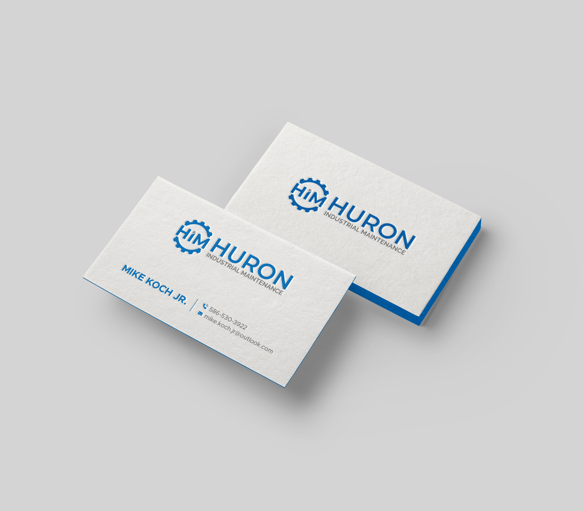 Business Card Design by DesignShout for Huron Industrial Maintenance  | Design #29177764