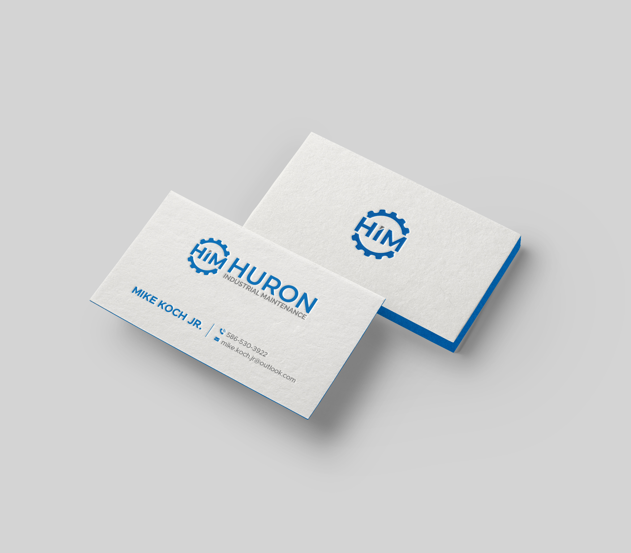 Business Card Design by DesignShout for Huron Industrial Maintenance  | Design #29177766