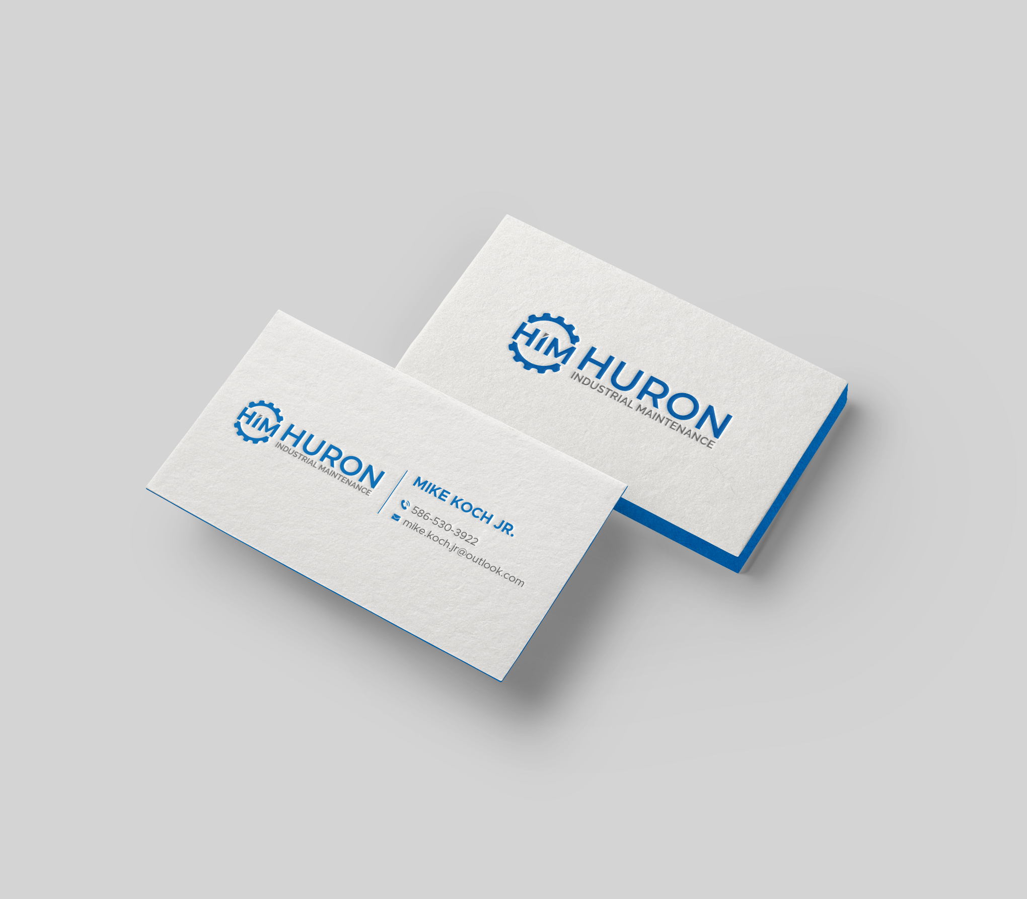 Business Card Design by DesignShout for Huron Industrial Maintenance  | Design #29177767