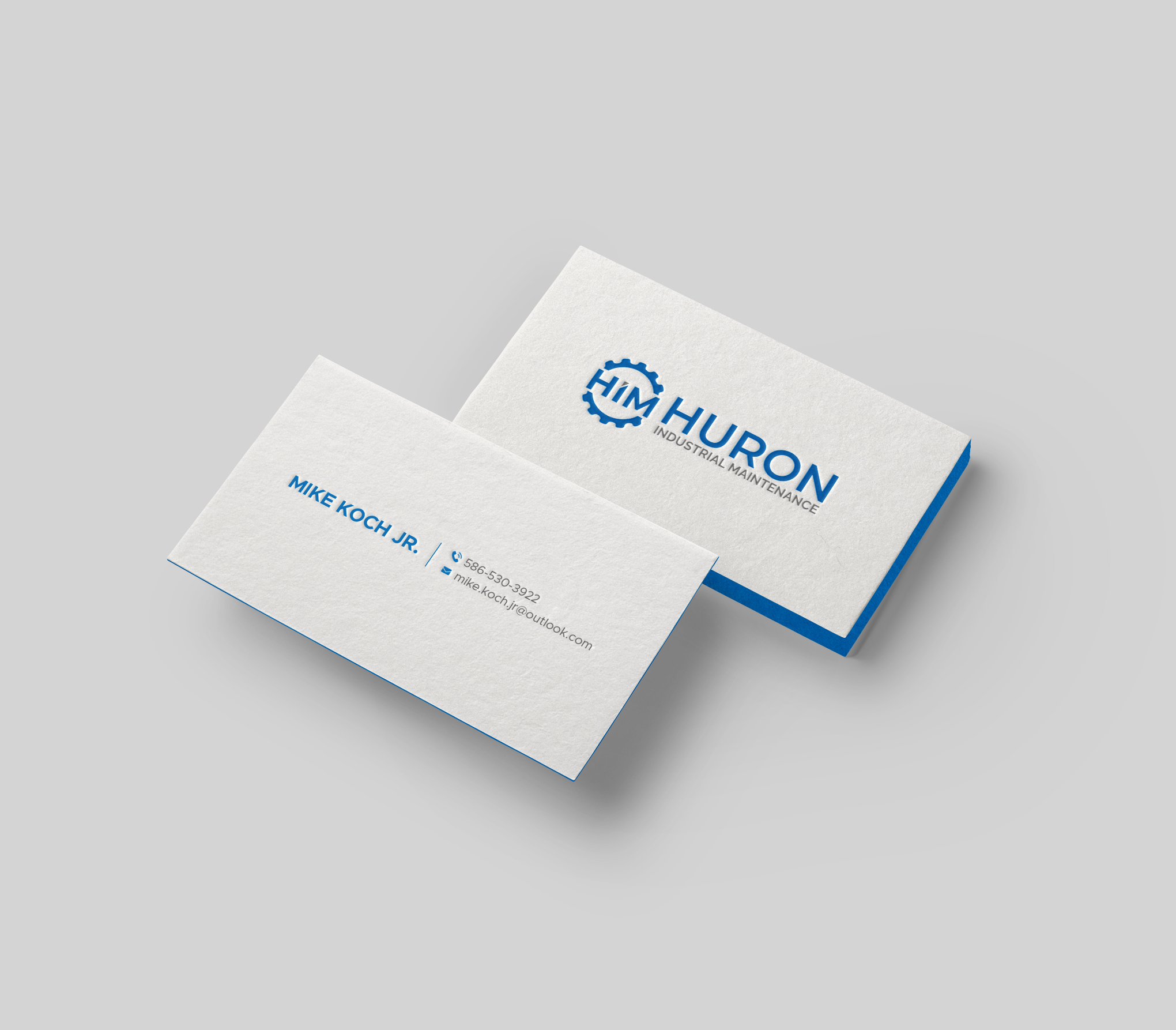 Business Card Design by DesignShout for Huron Industrial Maintenance  | Design #29177768