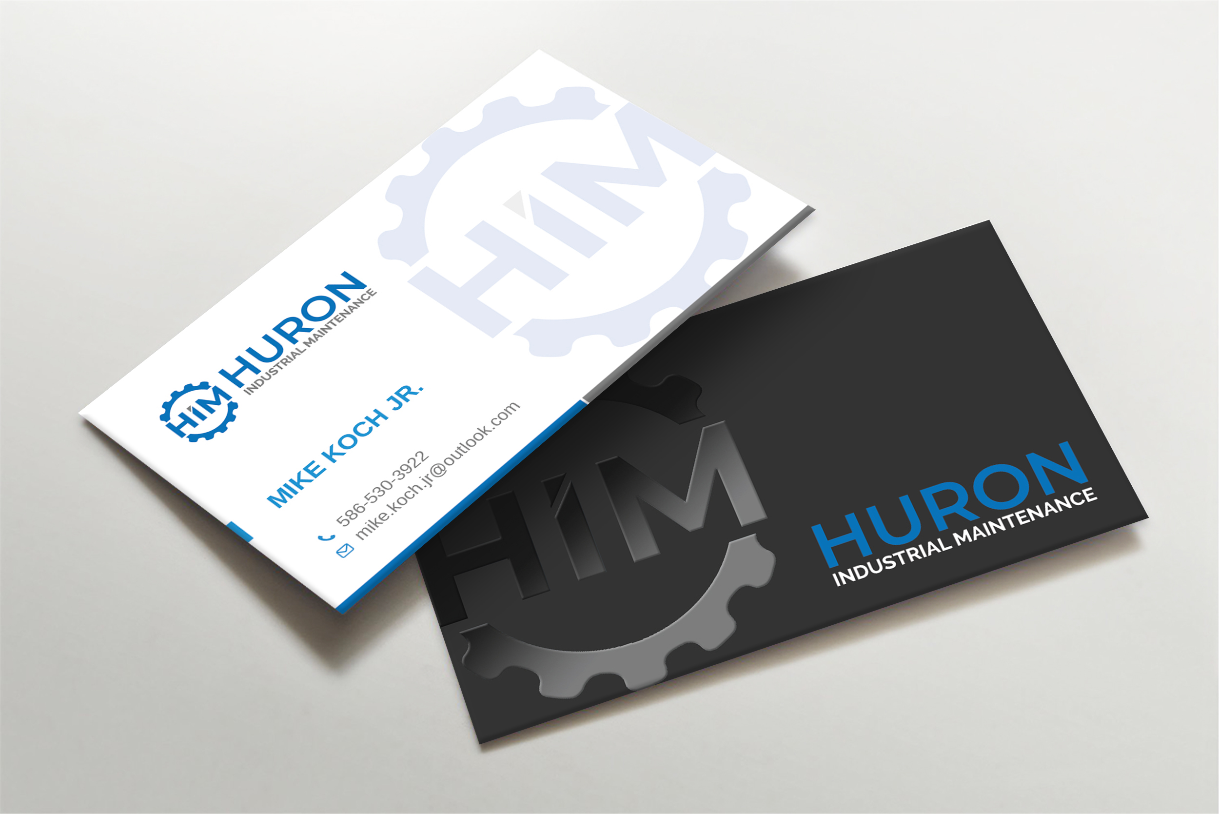 Business Card Design by Imagine design000 for Huron Industrial Maintenance  | Design #29180818