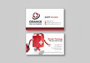 First Aid Training business needs business card design | Business Card Design by MarkoE