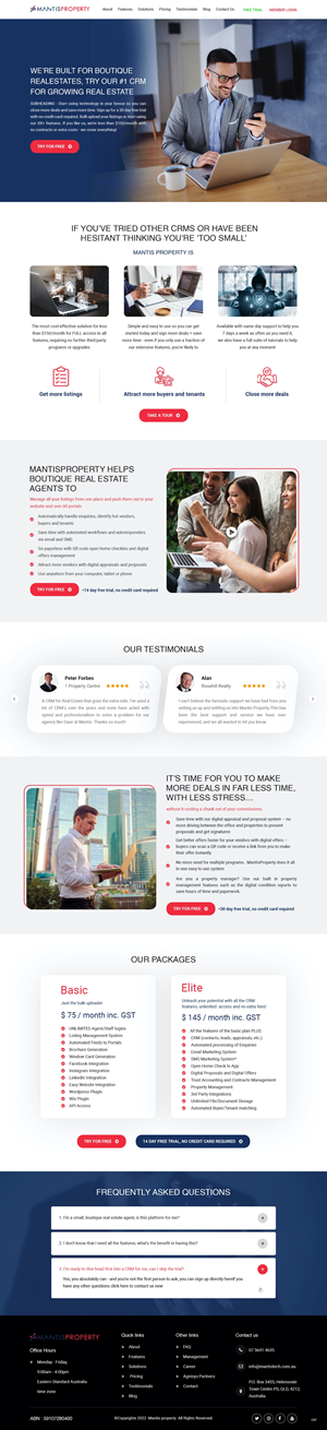 CRM software home page redesign | Web Design by pb