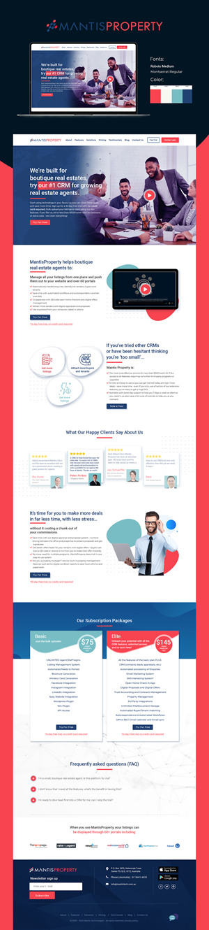 CRM software home page redesign | Diseño Web por Dp.designs