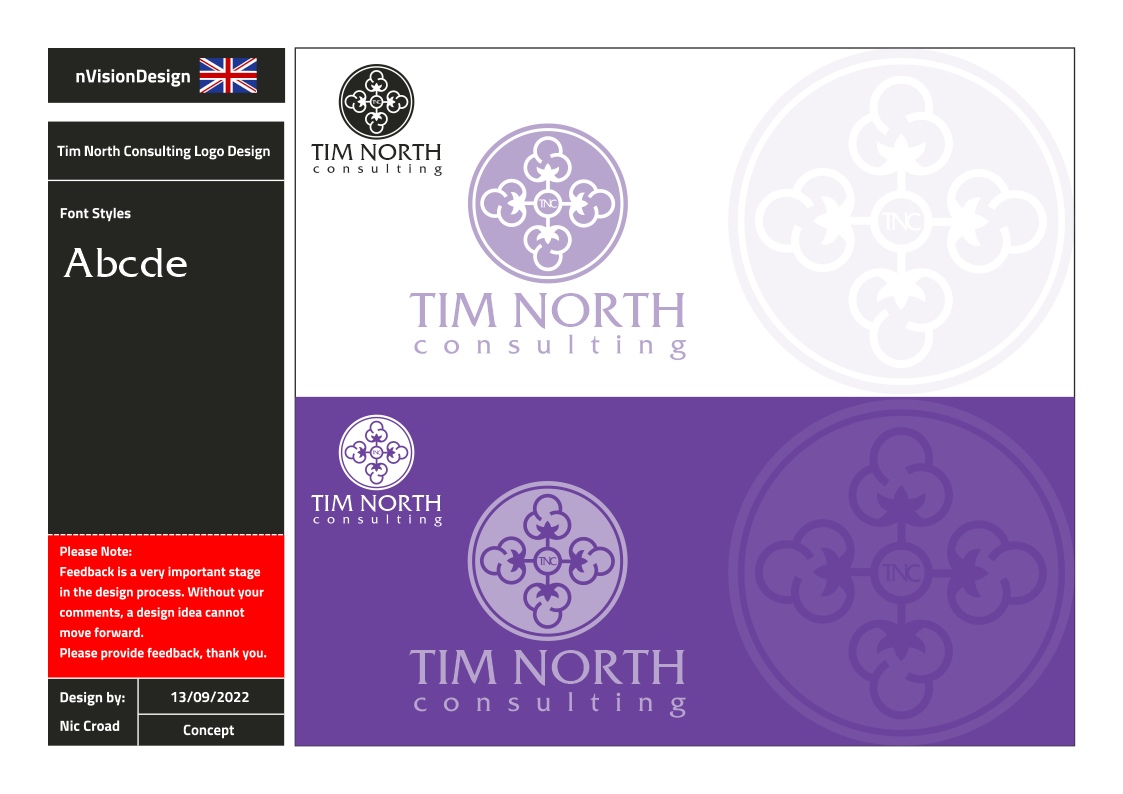 Logo Design by nvisiondesign.co.uk for Tim North Consulting | Design #29191653