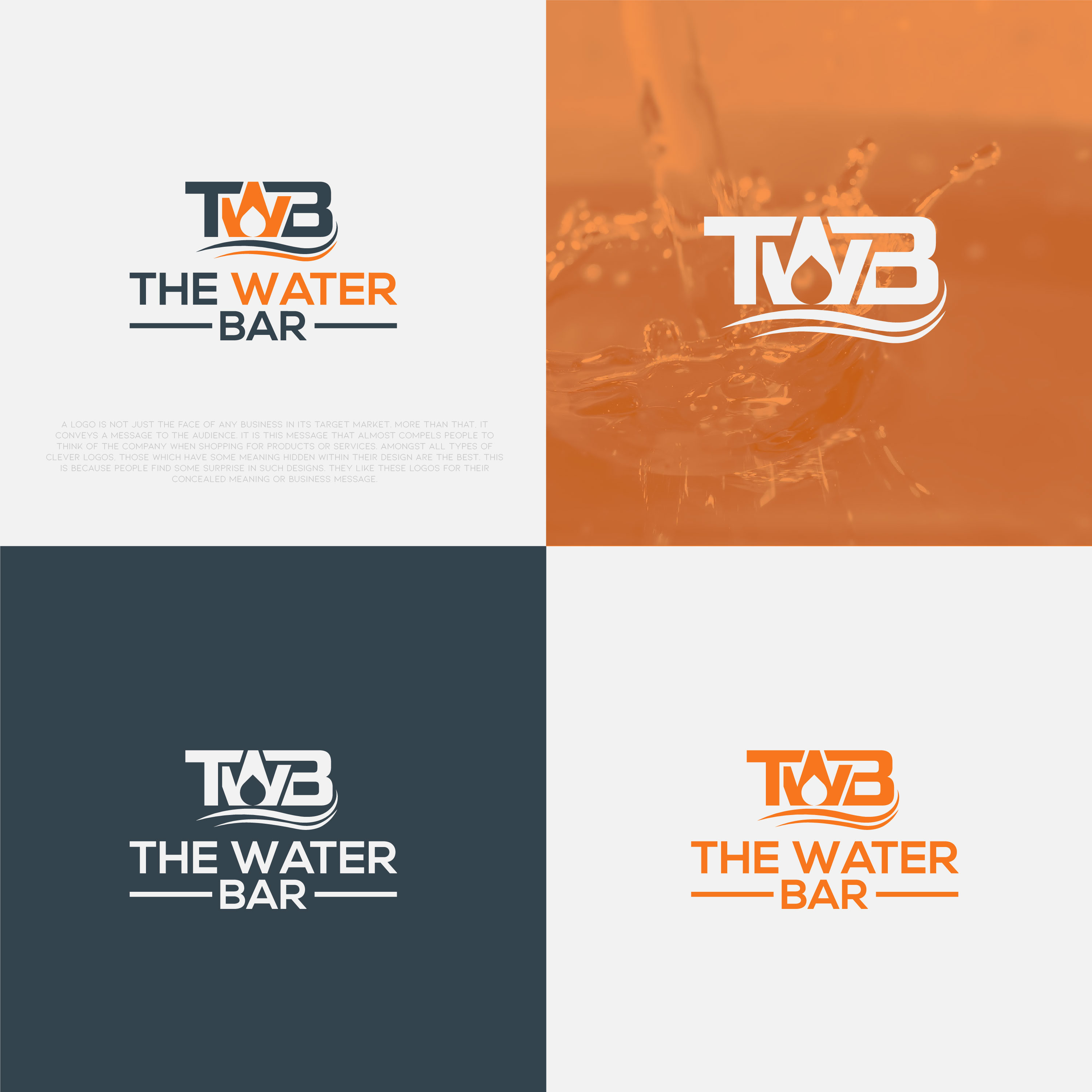 Logo Design by Shanzida Akter for The Water Bar | Design #29190336