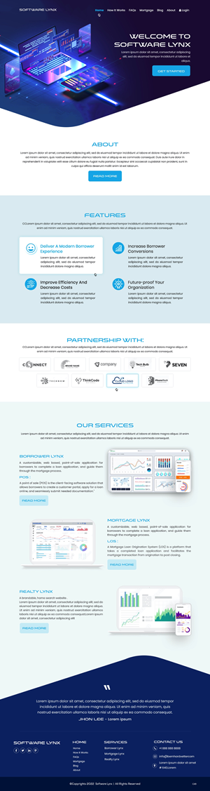 New Company Logo & Responsive Website Design for Software Lynx | Web-Design von pb