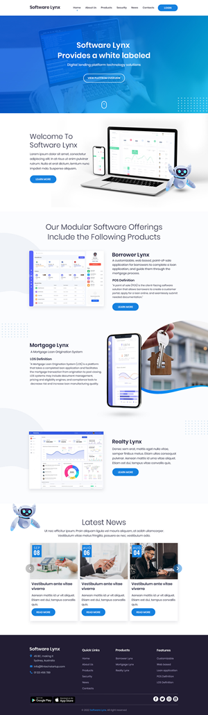 New Company Logo & Responsive Website Design for Software Lynx | Web Design by sai.designer87