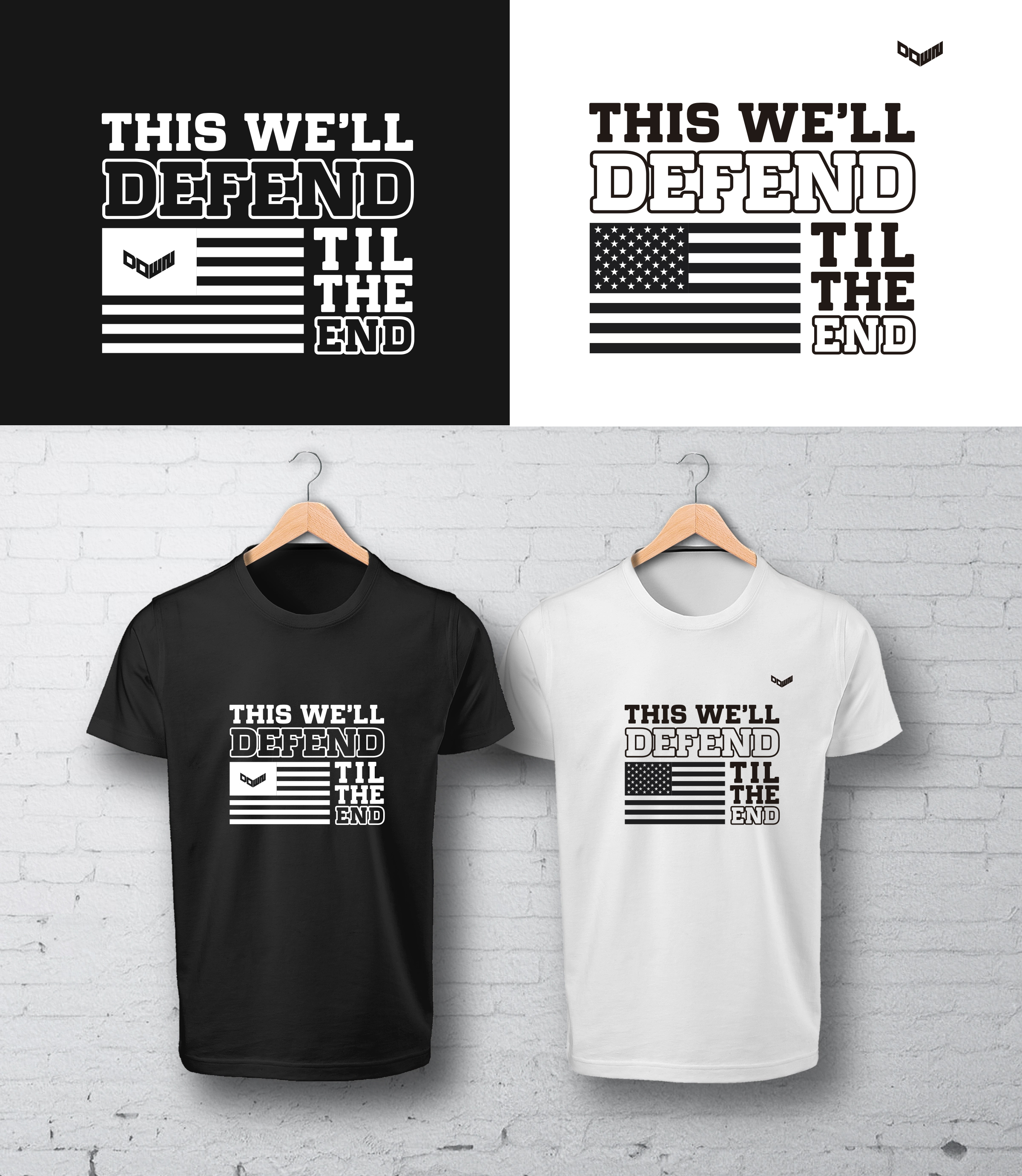 T-shirt Design by COTTA - STUDIO for DOWN APPAREL | Design #29206130