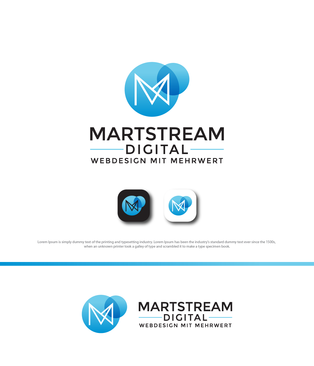 Logo Design by ecorokerz for Martstream Digital Gmbh | Design #29221920