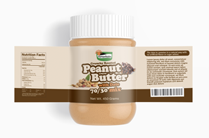 LABEL DESIGN / FOOD PRODUCT / KIND OF PEANUT BUTTER / 7cm x 22 cm | Graphic Design by Inventive Design