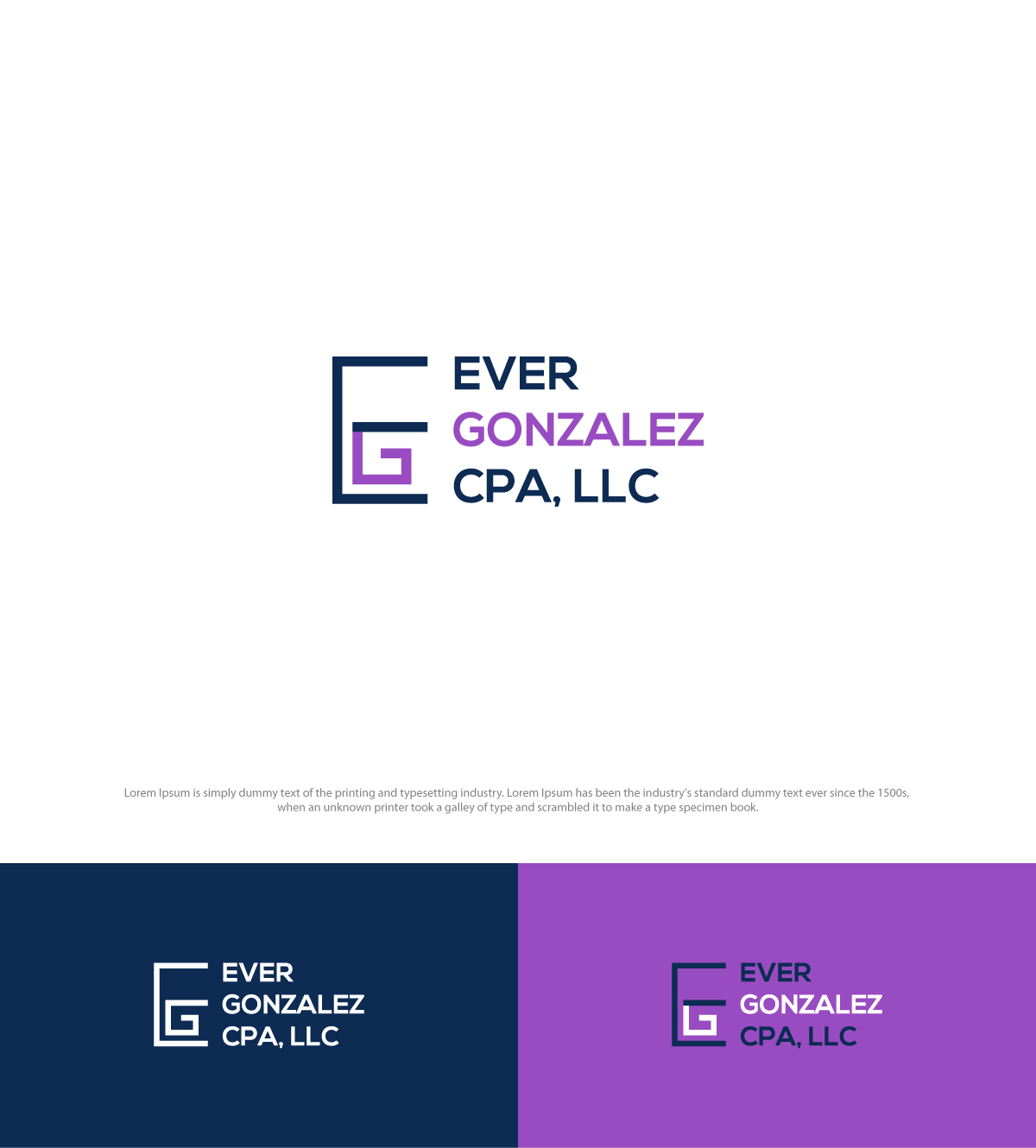Logo Design by ecorokerz for Ever Gonzalez, CPA, LLC | Design #29211227