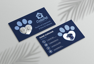 Business Card Design by madhushan_one for CodaPet | Design #29213392