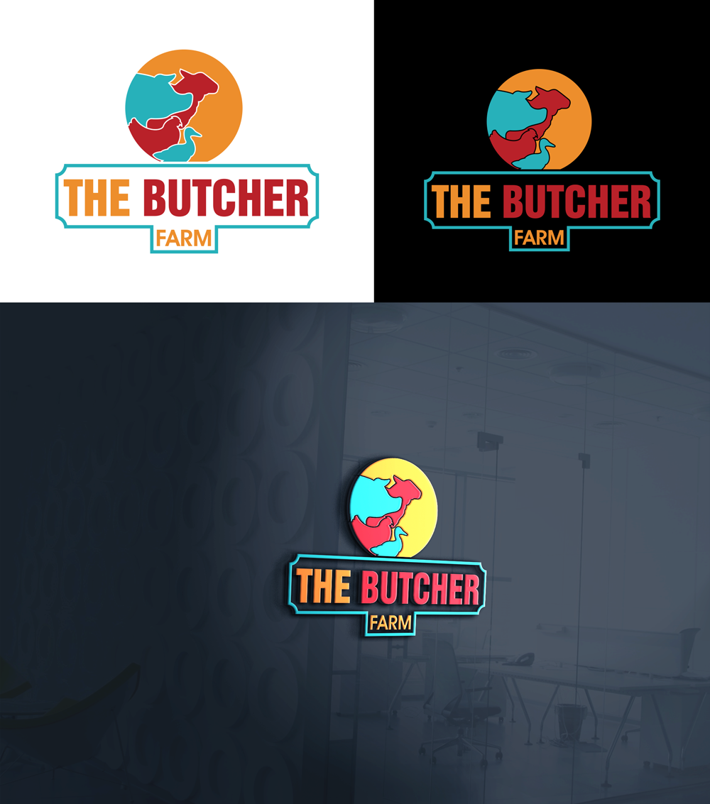 Logo Design by RA-bica for the Butcher Farm | Design #29231902