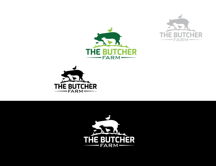 Logo Design by RA-bica for the Butcher Farm | Design #29241501