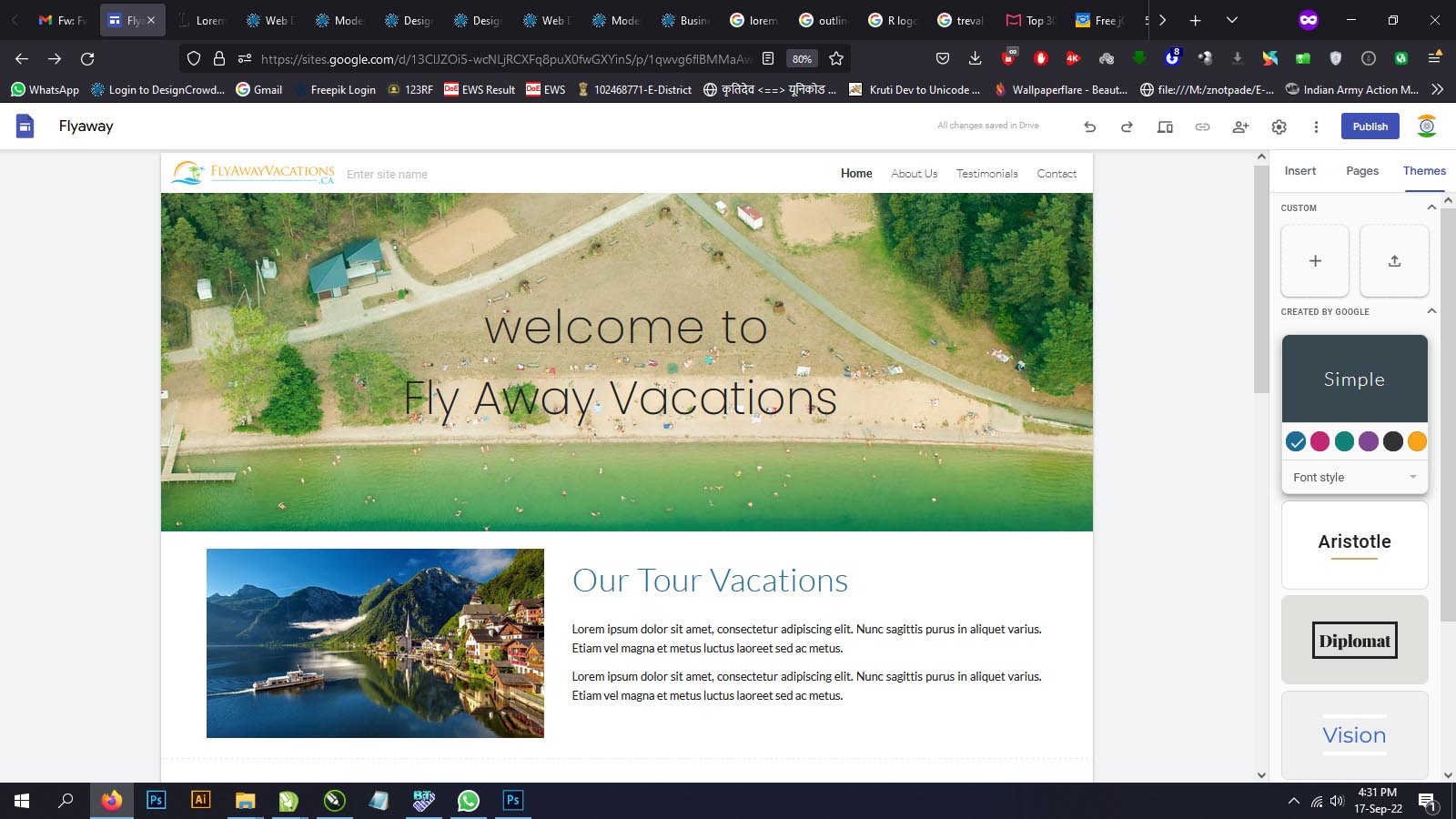 Web-Design von INDIAN_Ashok für Fly Away Vacations | Design #29216176