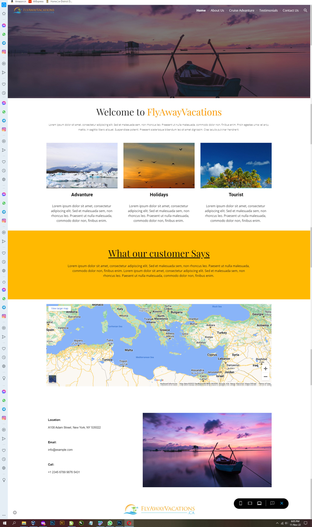 Web Design by INDIAN_Ashok for Fly Away Vacations | Design #29504170