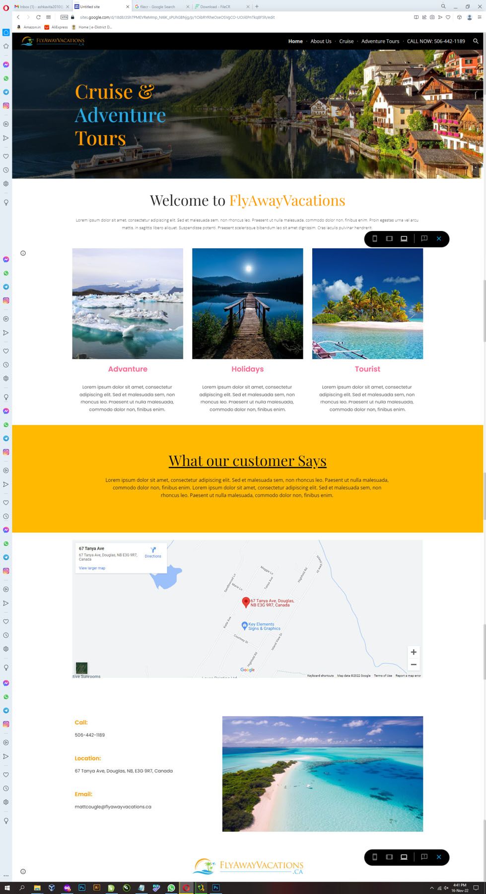 Web Design by INDIAN_Ashok for Fly Away Vacations | Design #29534076