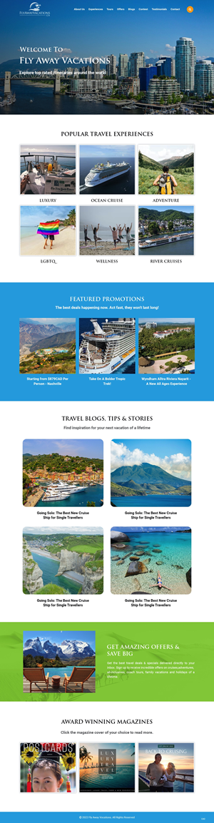 Web Design by pb for Fly Away Vacations | Design: #29217660