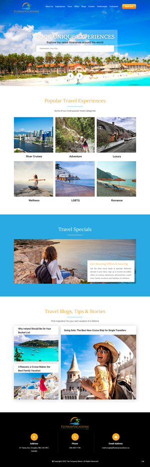 Web Design by pb for Fly Away Vacations | Design: #29217663