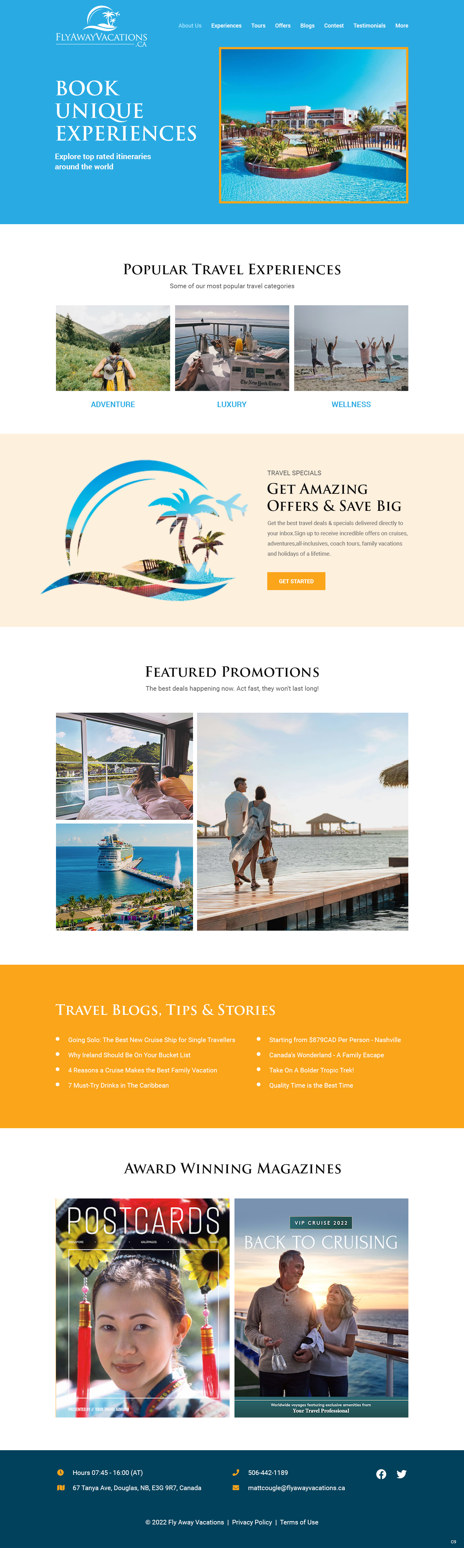 Web Design by pb for Fly Away Vacations | Design #29217664