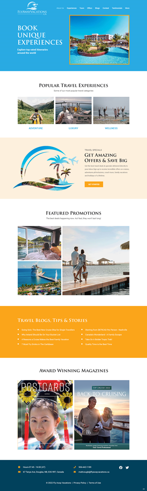 Web Design by pb for Fly Away Vacations | Design: #29217664