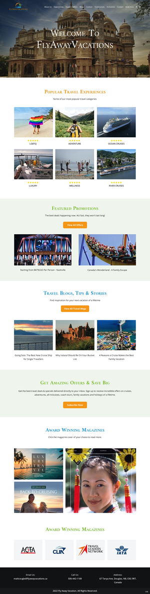 Web Design by pb for Fly Away Vacations | Design: #29217665