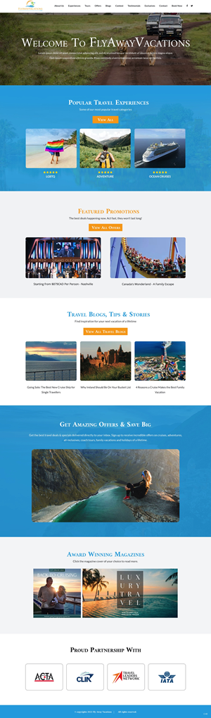 Web Design by pb for Fly Away Vacations | Design: #29217666