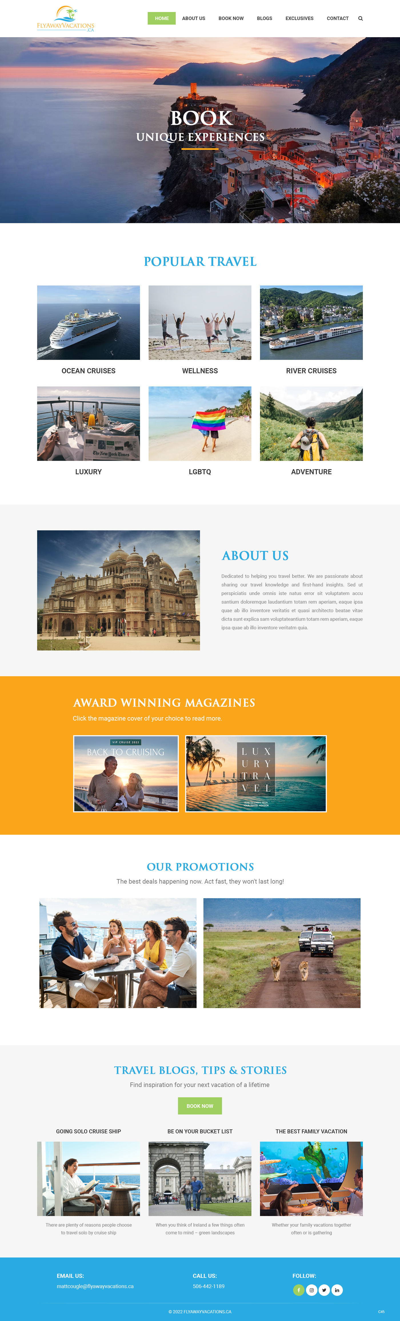 Web Design by pb for Fly Away Vacations | Design #29217667