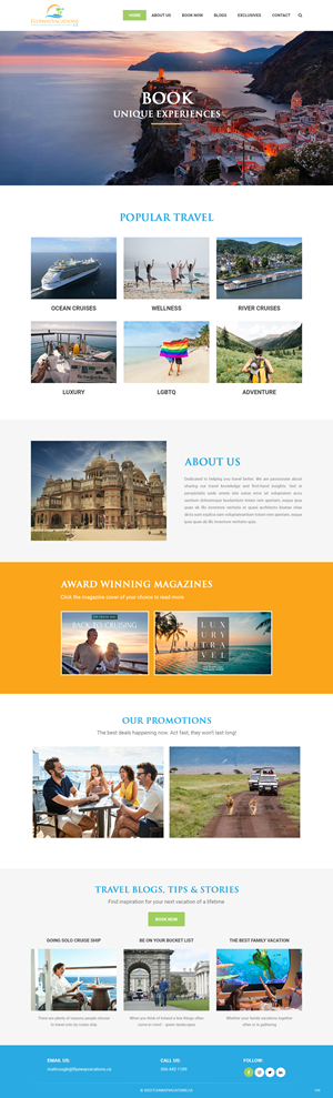 Web Design by pb for Fly Away Vacations | Design: #29217667