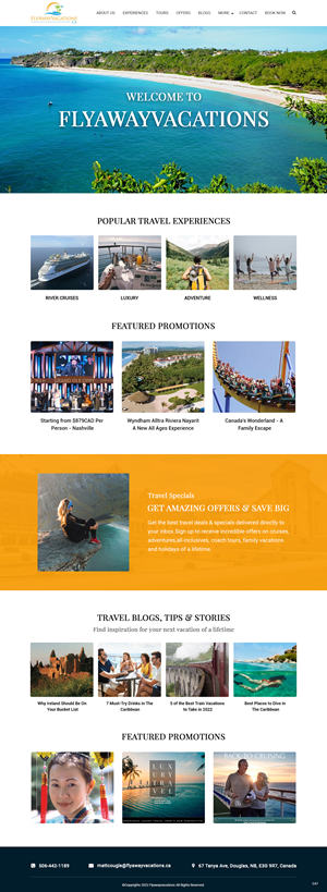 Web Design by pb for Fly Away Vacations | Design: #29217669