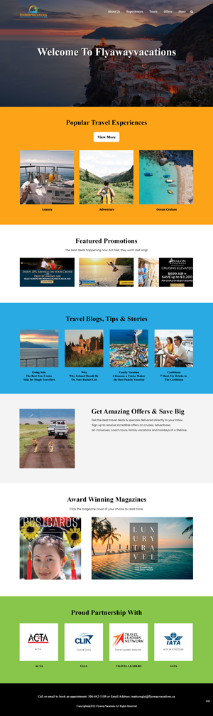 Web Design by pb for Fly Away Vacations | Design: #29217671