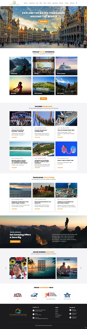 Web Design by pb for Fly Away Vacations | Design: #29217672