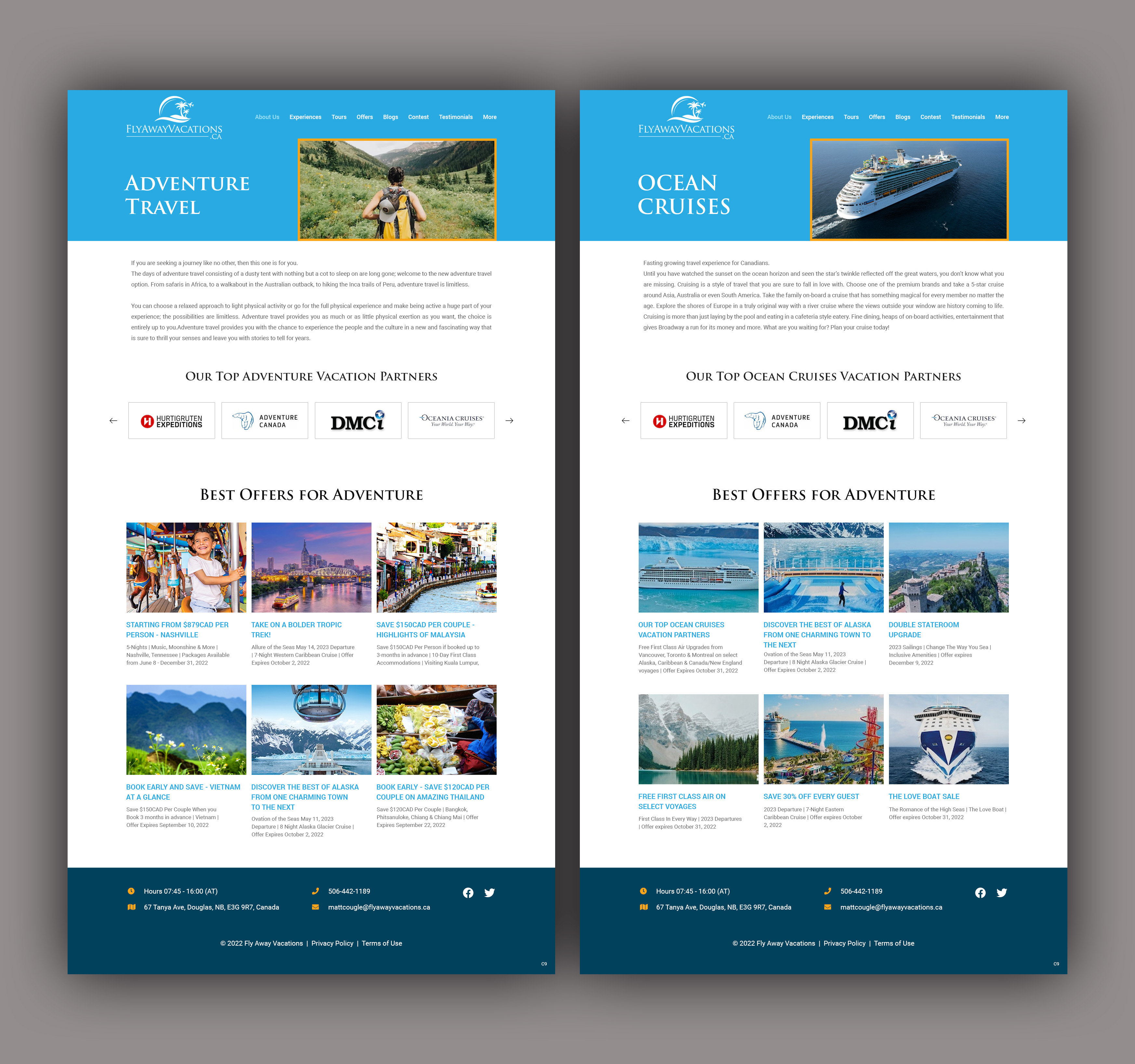 Web Design by pb for Fly Away Vacations | Design #29226941