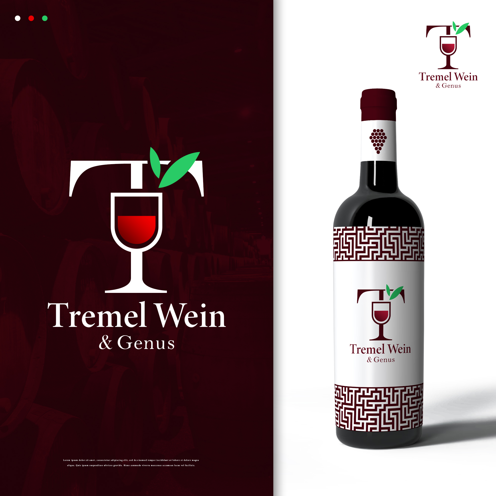 Logo Design by JR Studios for Tremel Wein & Genuss | Design #29219082