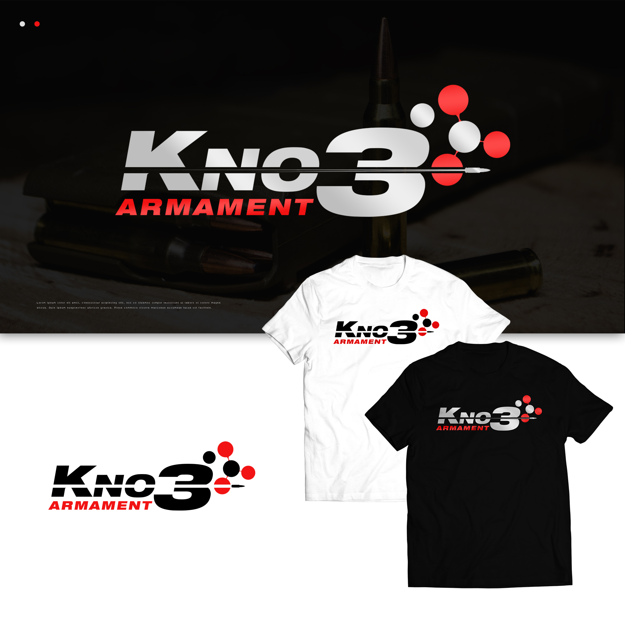 Logo Design by JR Studios for Kno3 Armament  | Design #29222666