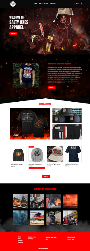 Website Design for Firefighter Apparel Company | Wix-Design von DeriMH