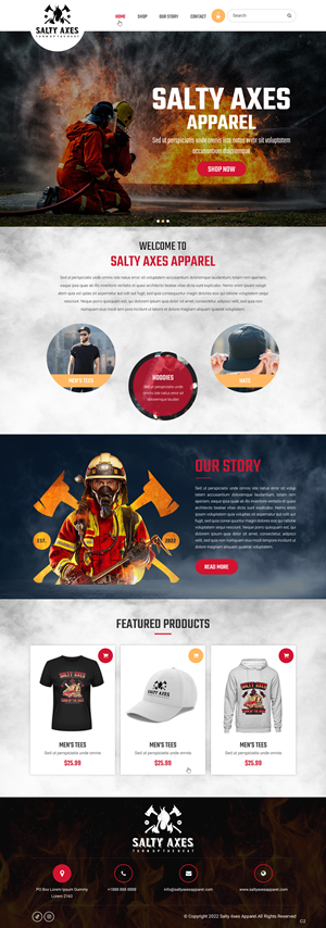 Website Design for Firefighter Apparel Company | Wix-Design von pb