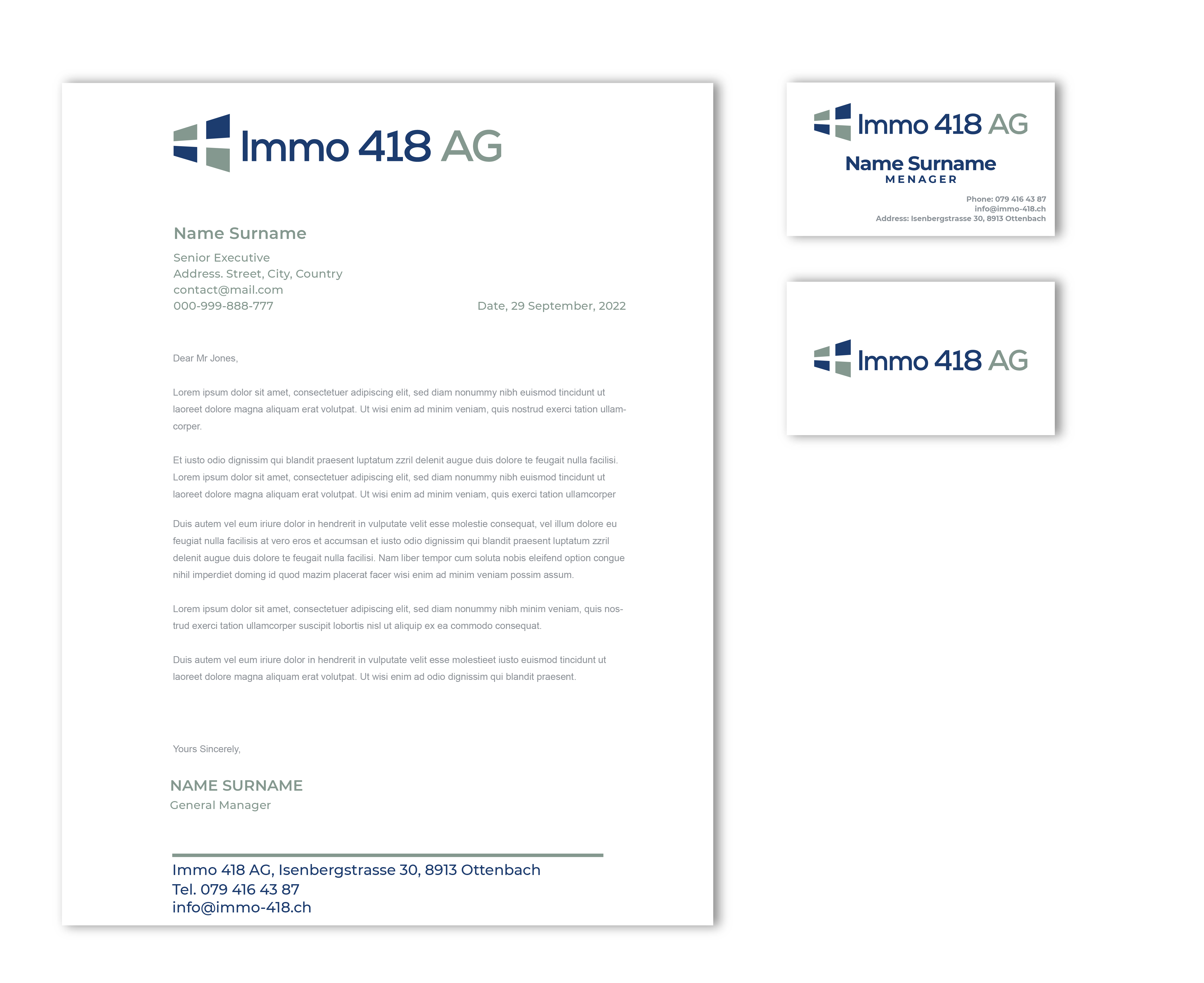 Stationery Design by Fanol Ademi for this project | Design: #29282405