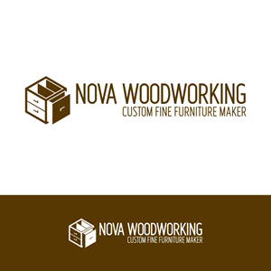 Nova Woodworking    Custom Fine Furniture Maker | Logo Design by b3no
