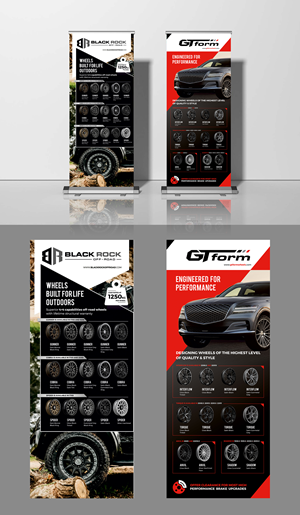 Roller Banner Design For Car Wheels | Diseño Gráfico por KreativeMadz